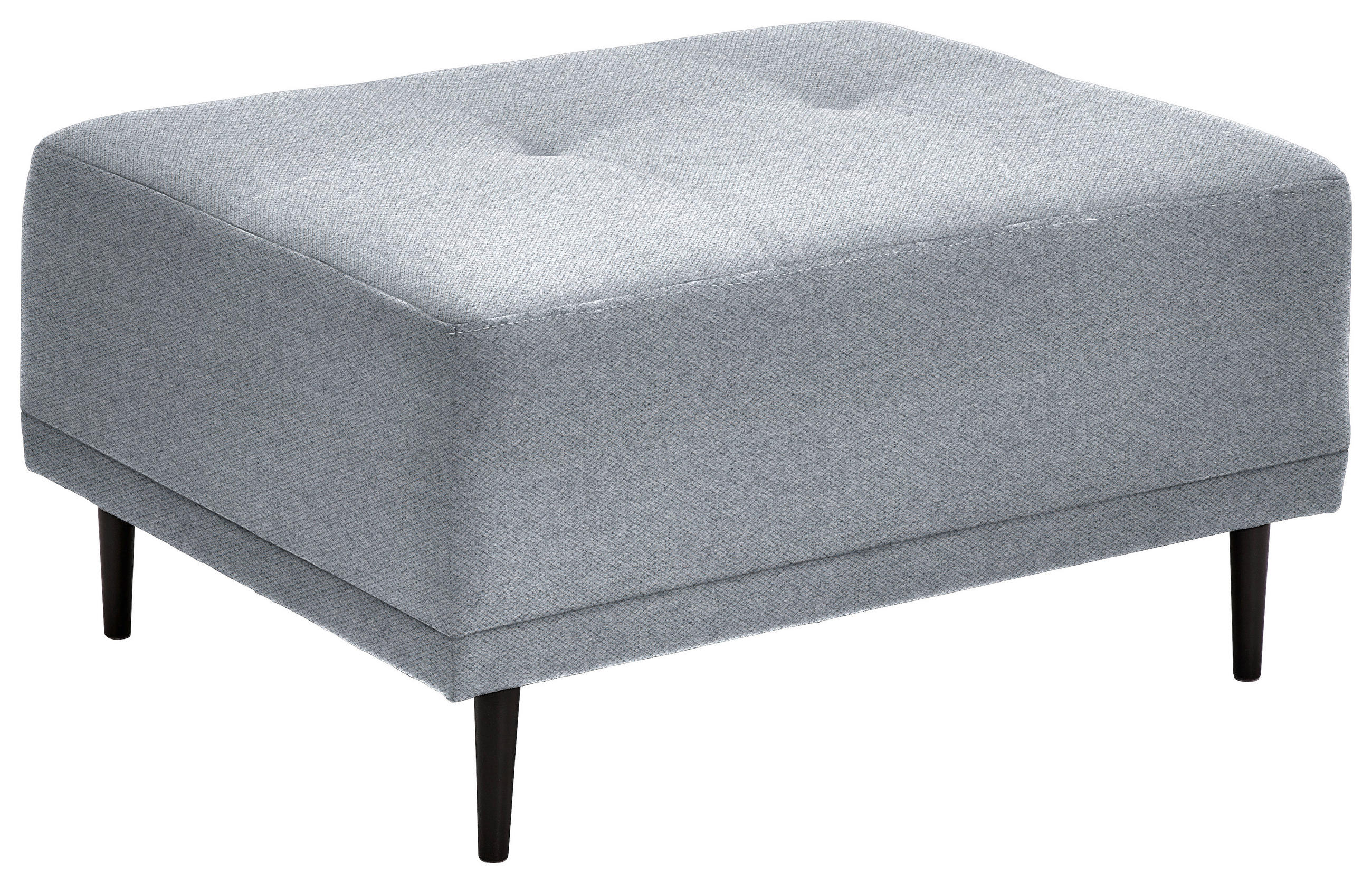 HOCKER in Textil Grau  - Schwarz/Grau, Modern, Holz/Textil (88/45/72cm) - Ti'me