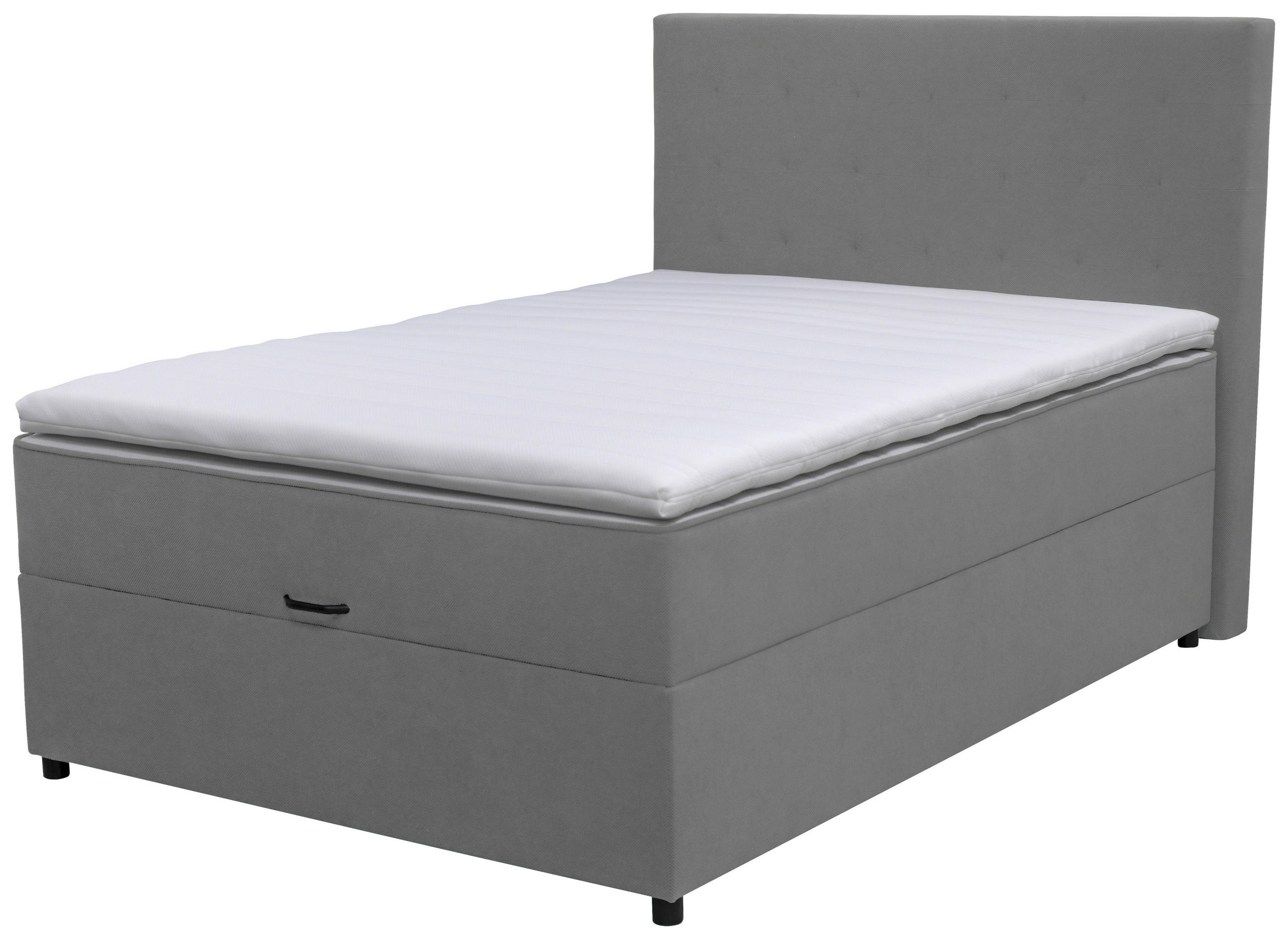 POSTEL BOXSPRING, modrá - modrá/černá, Konvenční, textil/plast (125/120/212cm) - Moderano