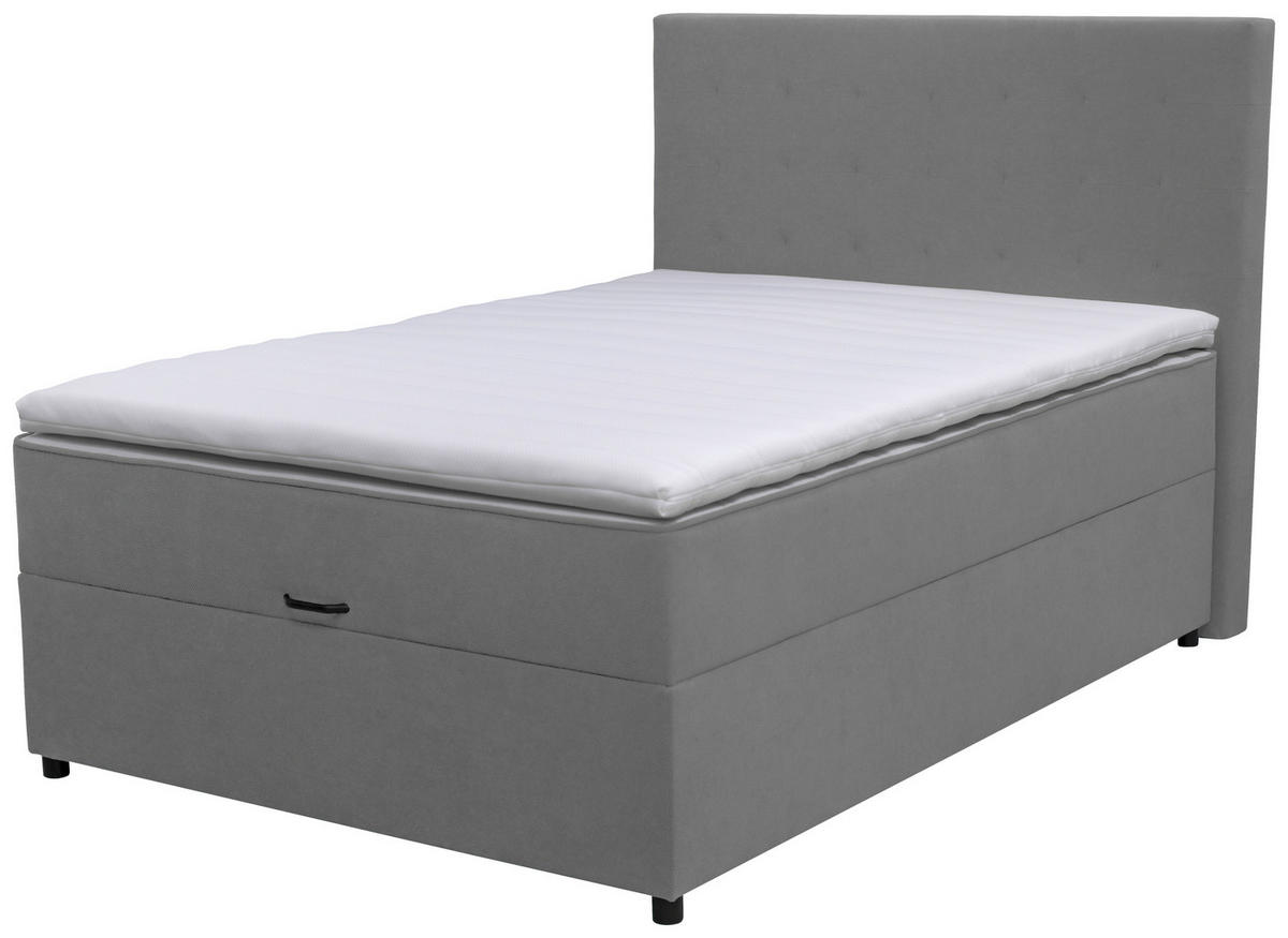 POSTEL BOXSPRING, modrá - modrá/černá, Konvenční, textil/plast (125/120/212cm) - Moderano