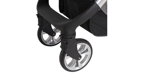 KINDERWAGENSET Neapel - Silberfarben/Grau, Design, Textil/Metall (76,96/59,95/106,68cm) - My Baby Lou