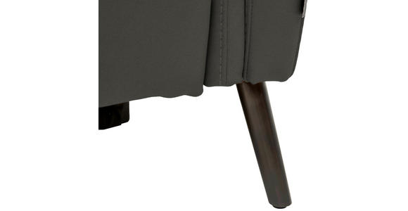 3-SITZER-SOFA  in Echtleder Anthrazit   - Anthrazit/Schwarz, Design, Leder/Metall (210/79/104cm) - Belluti