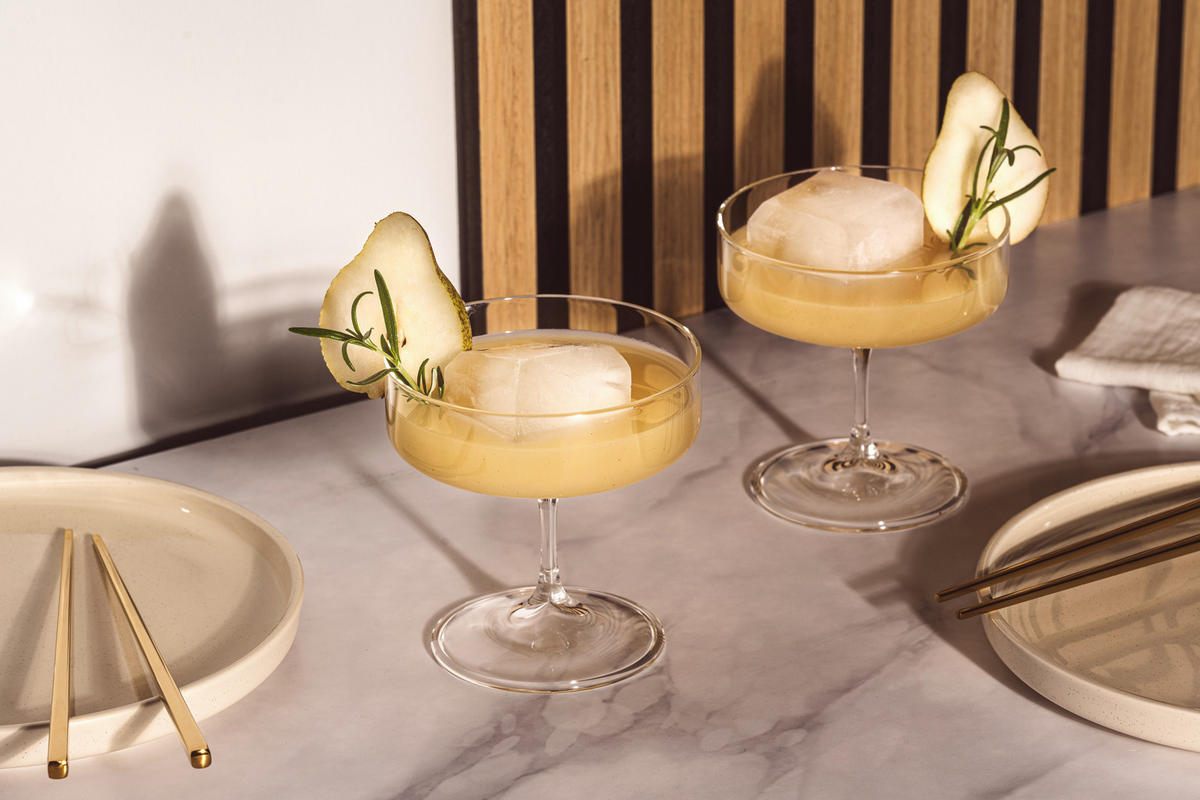 CHAMPAGNERGLAS BASSO 320 ml 2-teilig  - Klar, Design, Glas (11,2/11,6/11,2cm) - Leonardo