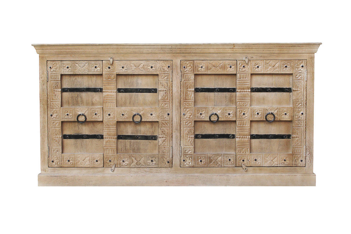 SIDEBOARD 180/90/45 cm  - Messingfarben/Naturfarben, Design, Holz/Metall (180/90/45cm) - MID.YOU