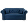 SCHLAFSOFA  mit Velours Dunkelblau  - Schwarz/Dunkelblau, Design, Holz/Textil (213/86/99cm) - MID.YOU
