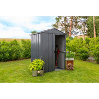 GERÄTEHAUS 151/198/122 cm  - Grau, Basics, Metall (151/198/122cm) - Ambia Garden