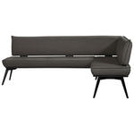 ECKBANK 235/165 cm Webstoff Schwarz Buche massiv   - Schwarz, Basics, Holz/Textil (235/165cm) - Carryhome