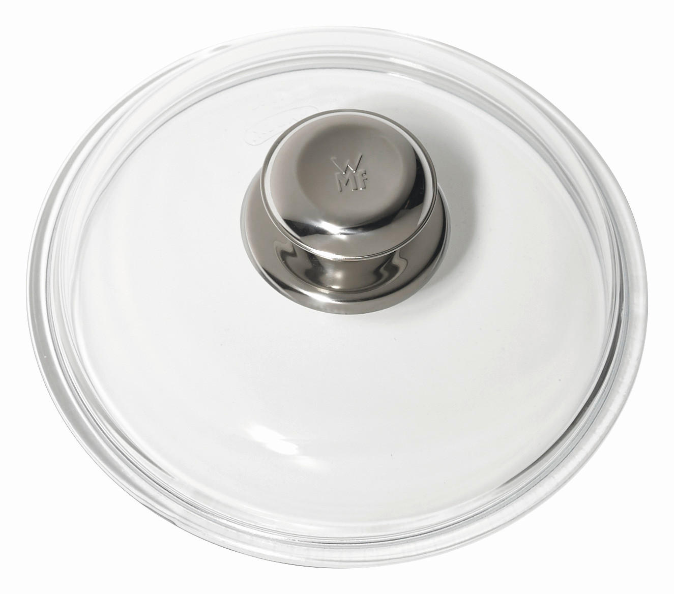 TOPFDECKEL 20 cm  - Klar/Edelstahlfarben, Basics, Glas/Metall (20cm) - WMF