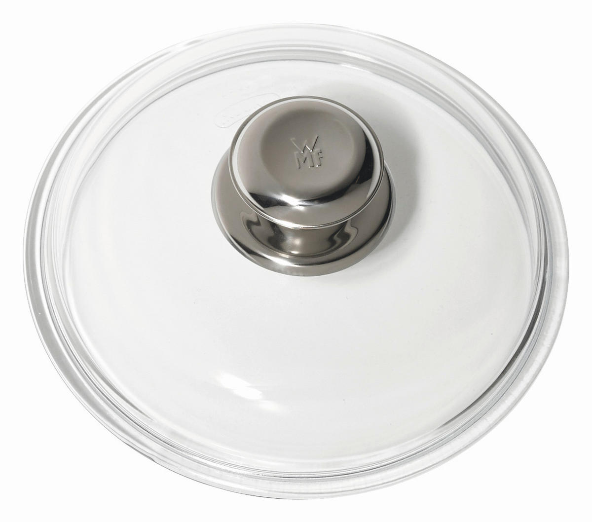 TOPFDECKEL 20 cm  - Klar/Edelstahlfarben, Basics, Glas/Metall (20cm) - WMF