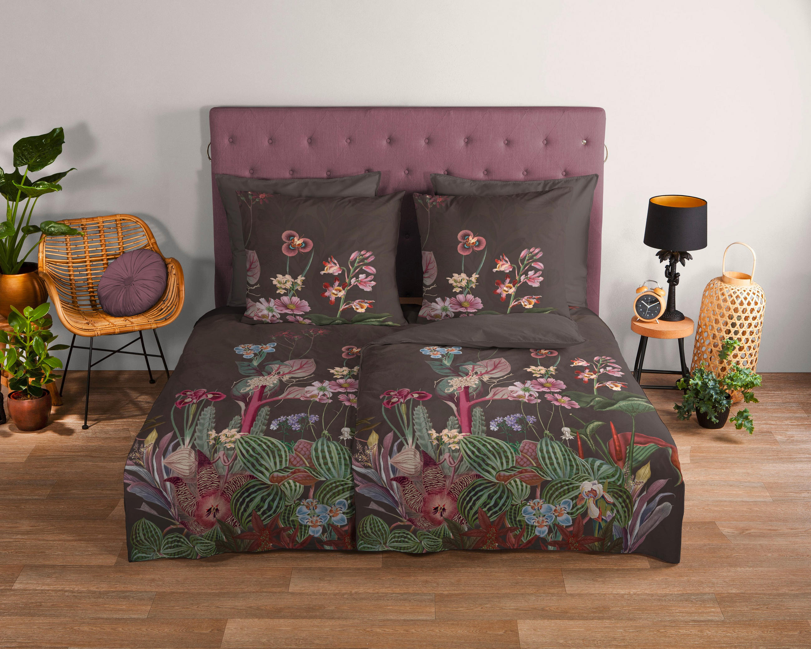 WENDEBETTWÄSCHE Phoebe Renforcé 135/200 cm  - Dunkelbraun/Braun, Design, Textil (135/200cm)