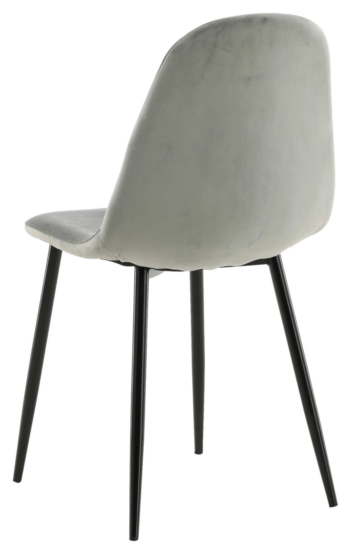 STUHL-SET 2 Stück  in Stahl Samt Metall, Textil  - Schwarz/Grau, Design, Textil/Metall (42,5/88/53cm) - Livetastic