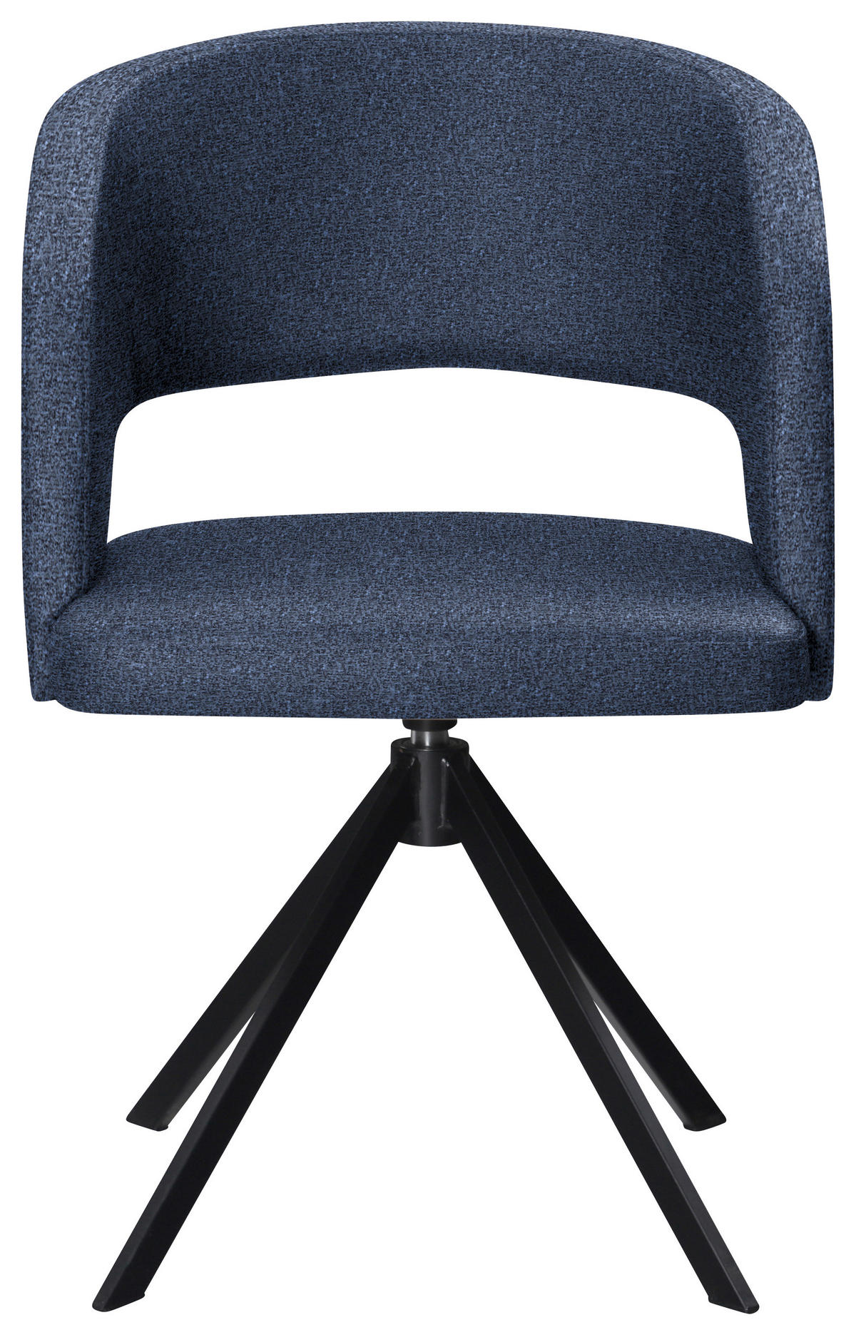 ARMLEHNSTUHL  in Stahl Samt  - Schwarz/Dunkelblau, Konventionell, Textil/Metall (56/84/59cm) - Moderano