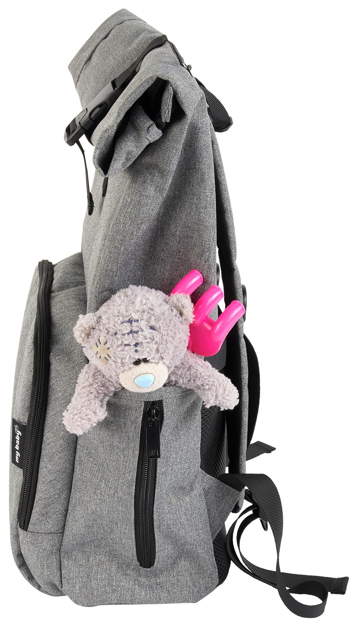 WICKELRUCKSACK  - Dunkelgrau, Basics, Textil (62/19/60cm) - My Baby Lou