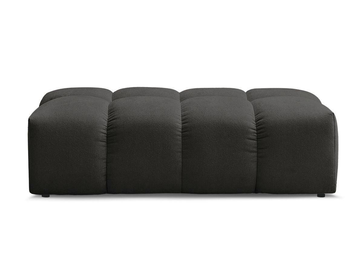 HOCKER EVEREST Struktur Schwarz  - Schwarz, MODERN, Kunststoff/Textil (140/70/40cm)