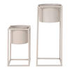 ÜBERTOPF-SET  2-teilig  - Beige, Design, Metall