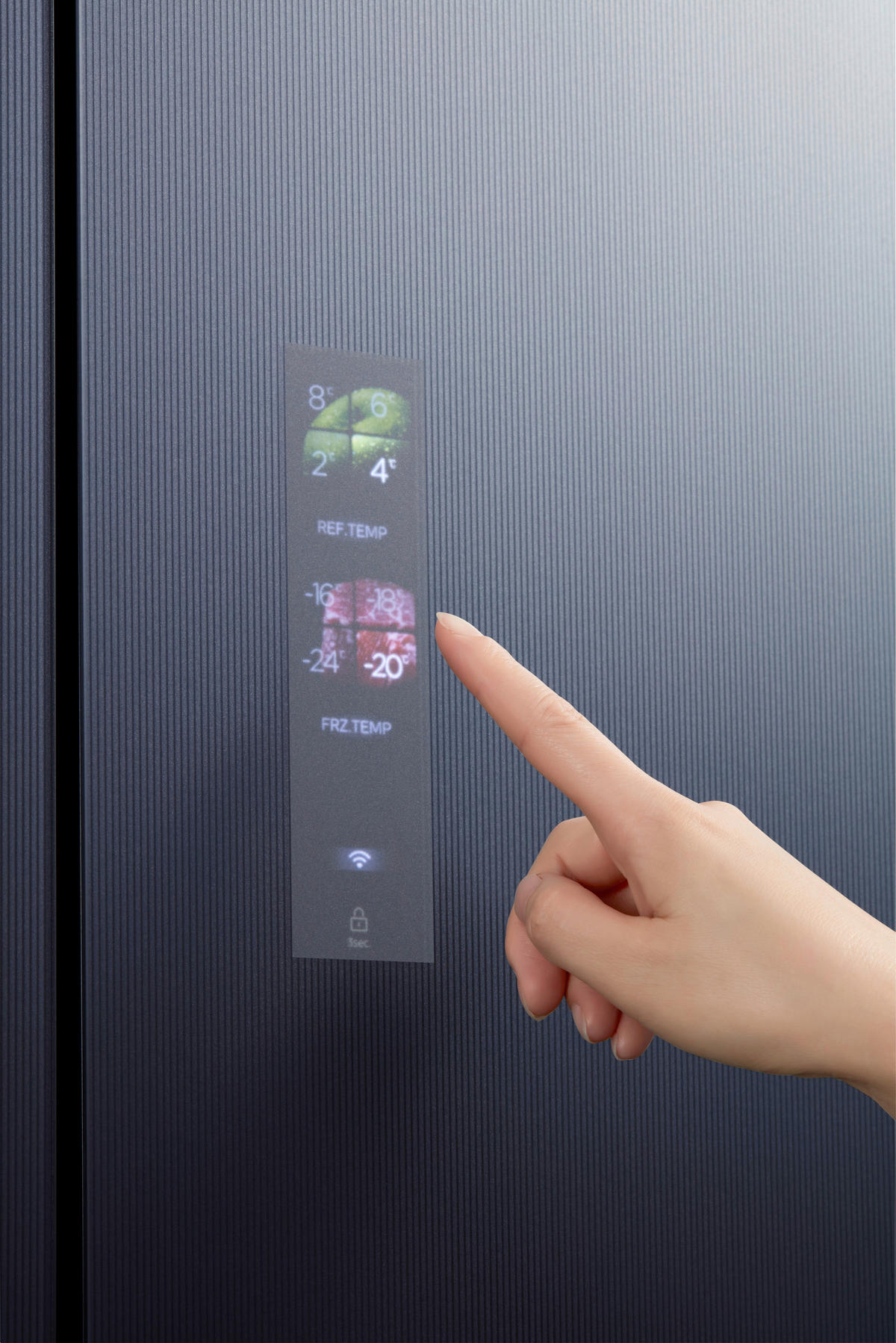 FRENCH-DOOR 83,3/191/60 cm MDRF705BIE70  - Dunkelgrau, Basics, Kunststoff/Metall (83,3/191/60cm) - Midea