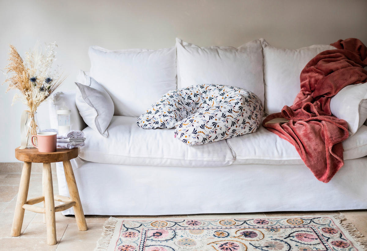 STILLKISSEN 170 cm Big Flopsy Fleur de Coton Howell White   - Weiß, KONVENTIONELL, Textil (170cm) - Beaba