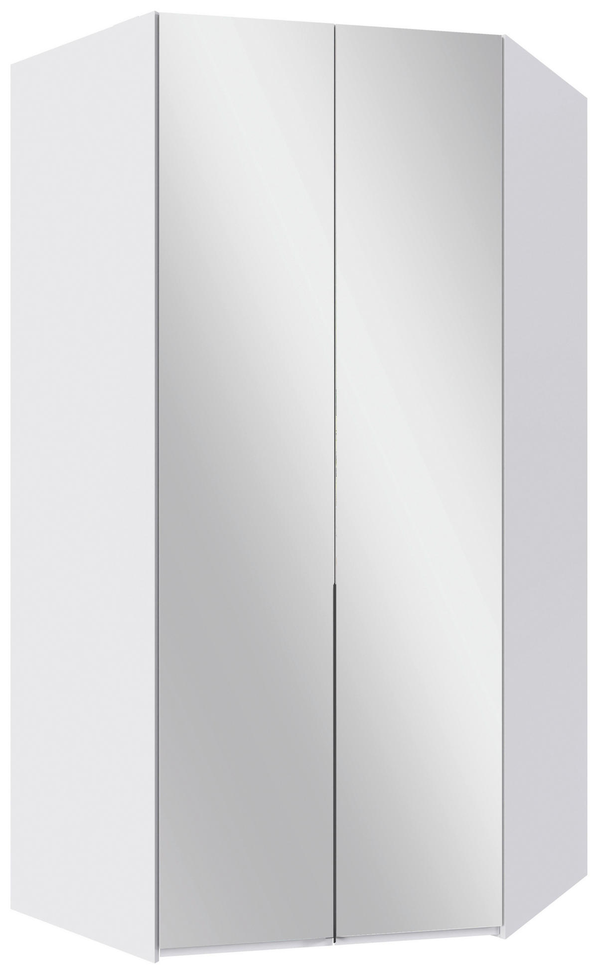 HÖRNGARDEROB 120/236/120 cm  - vit/svart, Modern, metall/trämaterial (120/236/120cm) - MID.YOU