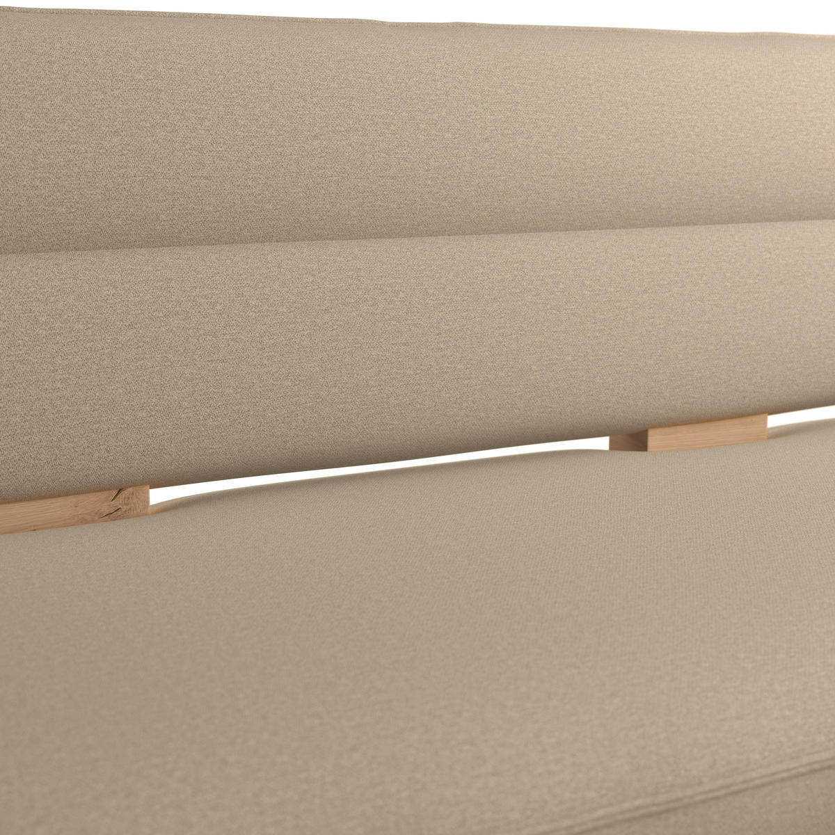 ECKBANK 232/170 cm Webstoff Beige Eiche Sperrholz   - Eichefarben/Beige, KONVENTIONELL, Holz/Textil (232/170cm) - P & B