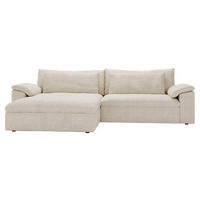 ECKSOFA  in Webstoff Beige  198/306 cm  - Beige/Schwarz, MODERN, Kunststoff/Textil (198/306cm) - Carryhome