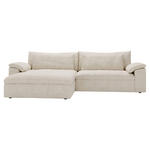 ECKSOFA  in Webstoff Beige  198/306 cm  - Beige/Schwarz, MODERN, Kunststoff/Textil (198/306cm) - Carryhome