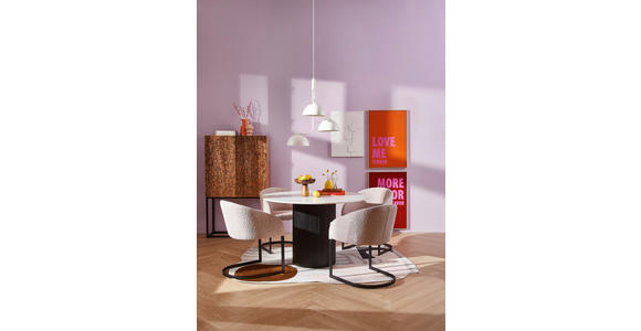 HIGHBOARD  in 90/150/38 cm  - Schwarz/Naturfarben, LIFESTYLE, Holz/Metall (90/150/38cm) - Landscape