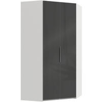 ECKSCHRANK 120/236/120 cm  - Chromfarben/Weiss, Modern, Glas/Holzwerkstoff (120/236/120cm) - MID.YOU