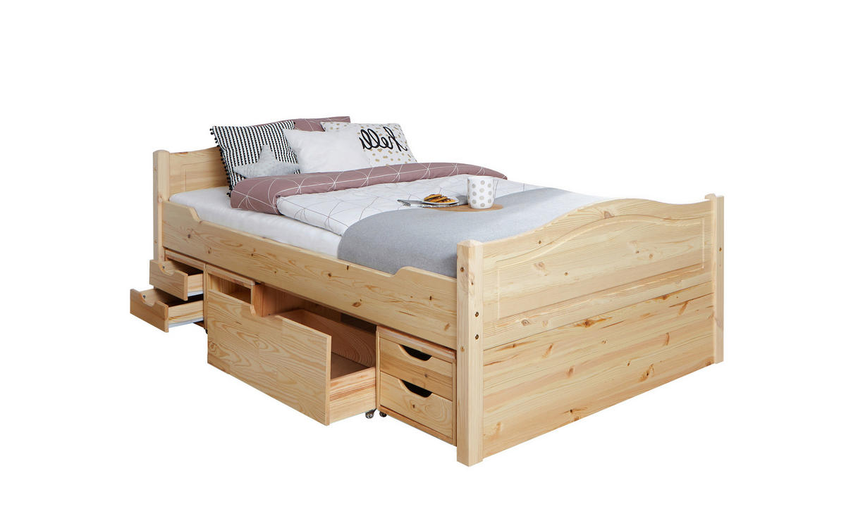 STAURAUMBETT 120/200 cm  Naturfarben   - Naturfarben, Modern, Holz (120/200cm) - MID.YOU