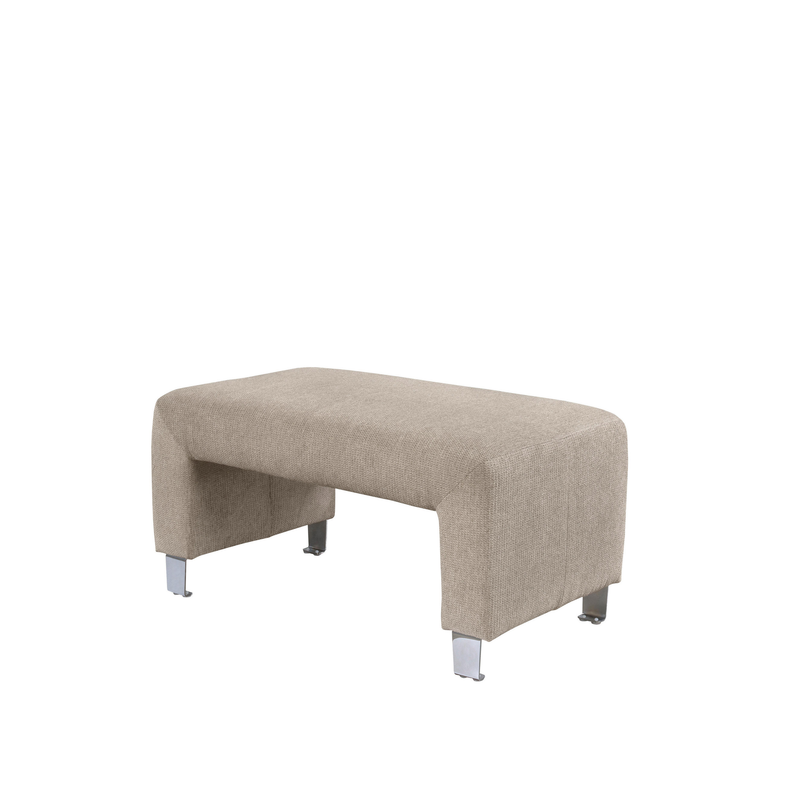 SEDACÍ LAVICE, buk, šedohnědá - barvy stříbra/šedohnědá, Moderní, kov/dřevo (101/50/53cm) - Livetastic
