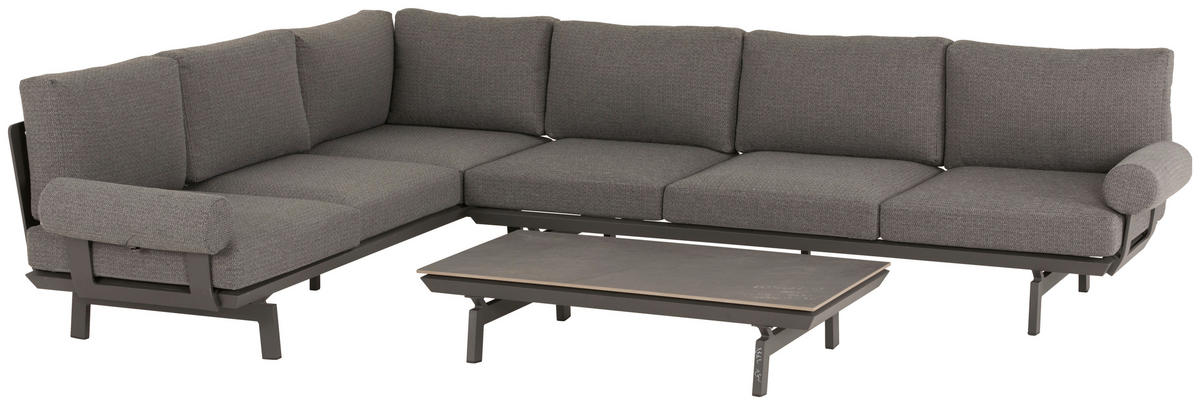 LOUNGE GARNITURA  antracit, tamno siva   - tamno siva/antracit, Design, metal/tekstil (235/305cm) - Dieter Knoll