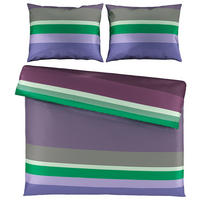 Lenjerie De Pat 200/220 cm  - lila/verde salvie, Basics, textil (200/220cm)