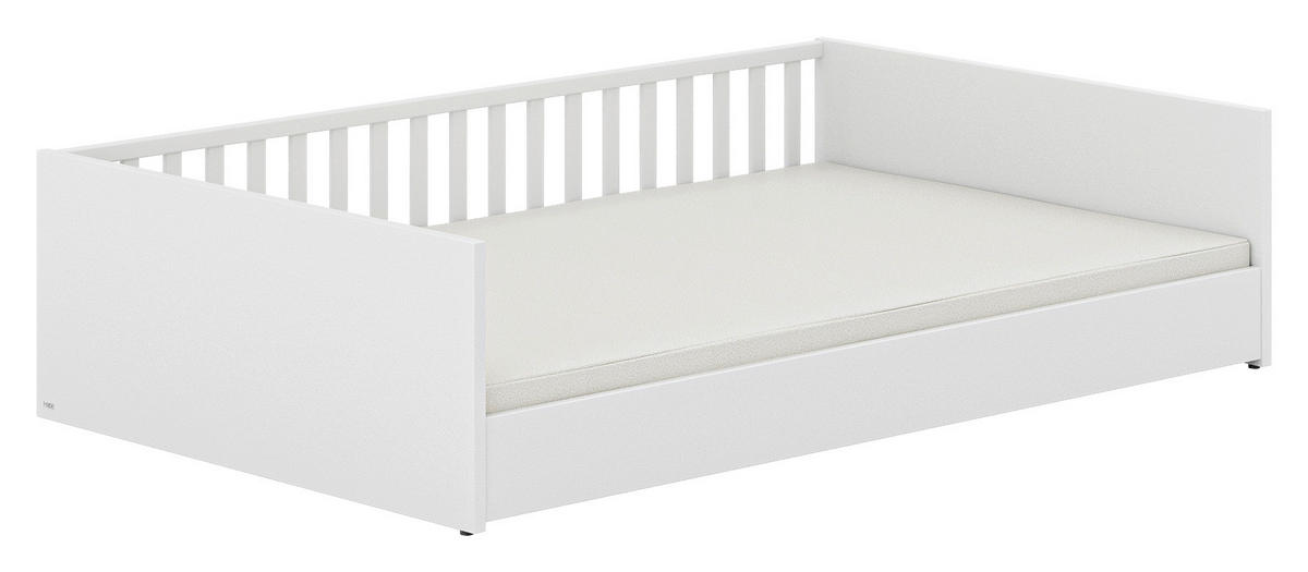 BODENBETT 120/200 cm  in Weiß  - Weiß, KONVENTIONELL, Holzwerkstoff (120/200cm) - Paidi