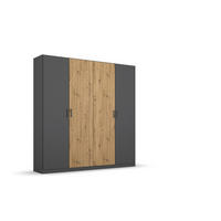 DREHTÜRENSCHRANK  in Grau, Eiche Artisan  - Eiche Artisan/Grau, MODERN, Holzwerkstoff/Kunststoff (181/210/54cm) - Rauch Möbel