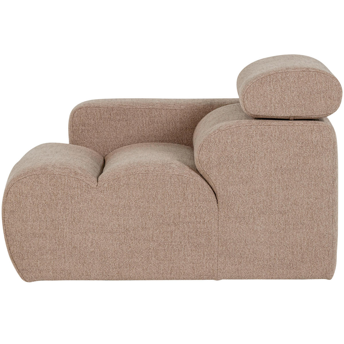 SOFAELEMENT Novi Bouclé Taupe  - Taupe, Design, Kunststoff/Textil (109/86/113cm) - Livetastic