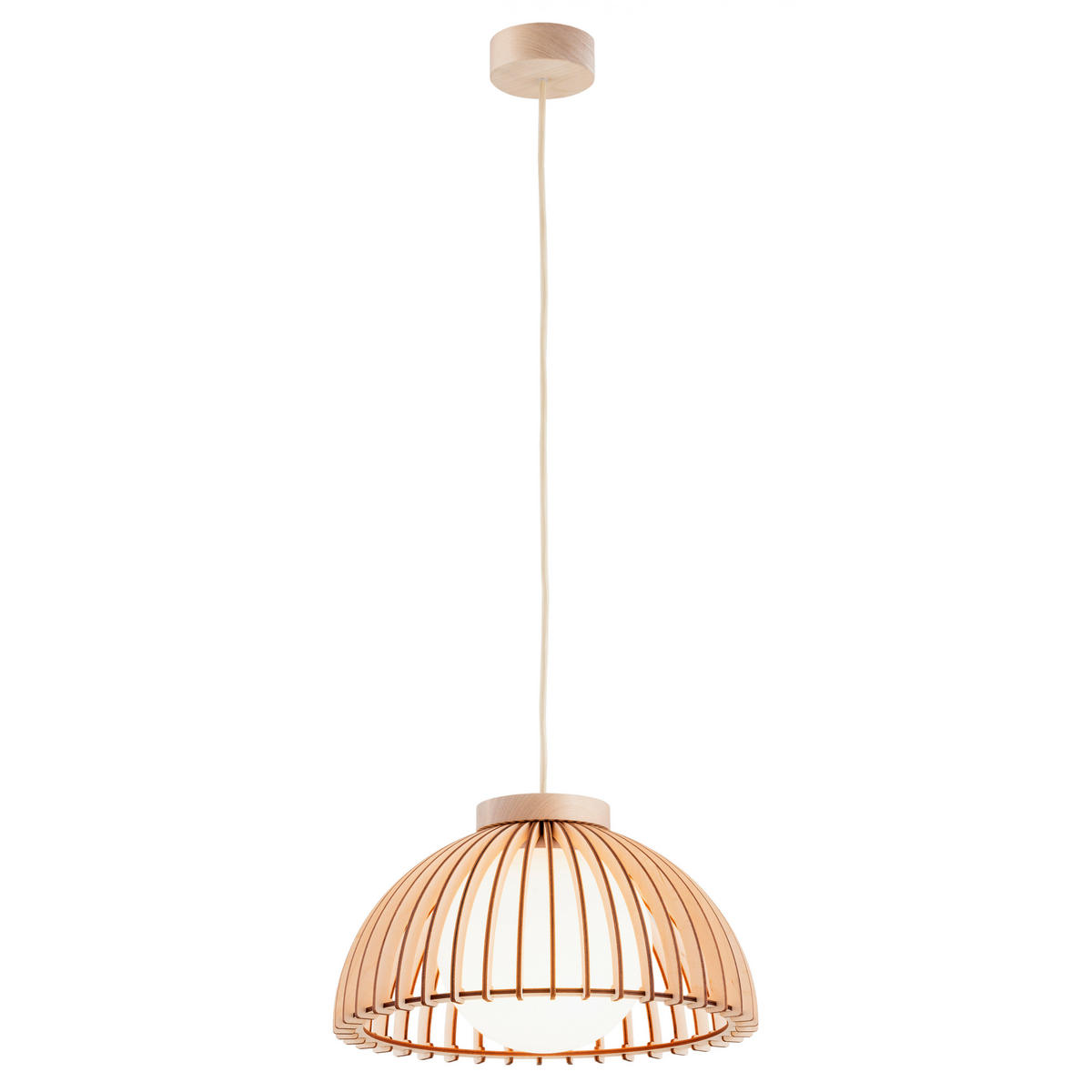 HÄNGELEUCHTE 32/32/141.5 cm  - Nussbaumfarben, Natur, Holzwerkstoff (32/32/141.5cm)