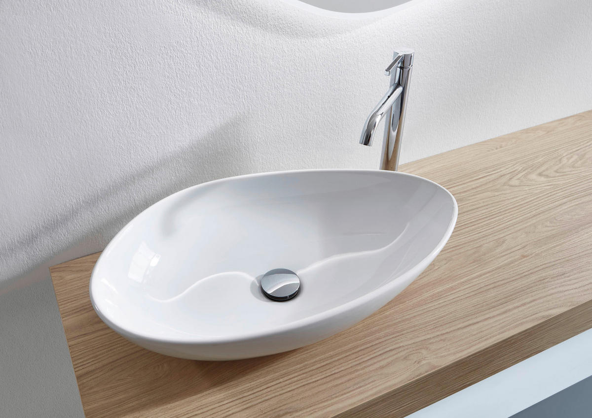 BADEZIMMER 6-teilig  in 162 cm  - Eichefarben/Weiß, MODERN, Keramik/Holzwerkstoff (162cm) - Celina Home