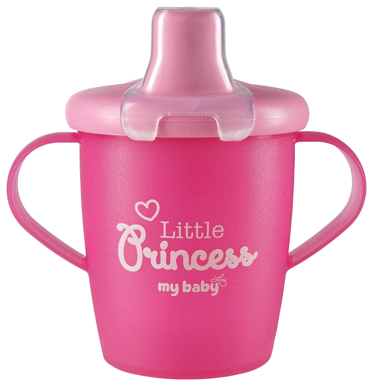 DĚTSKÝ NÁPOJOVÝ KELÍMEK - růžová, Basics, plast (7cm) - My Baby Lou
