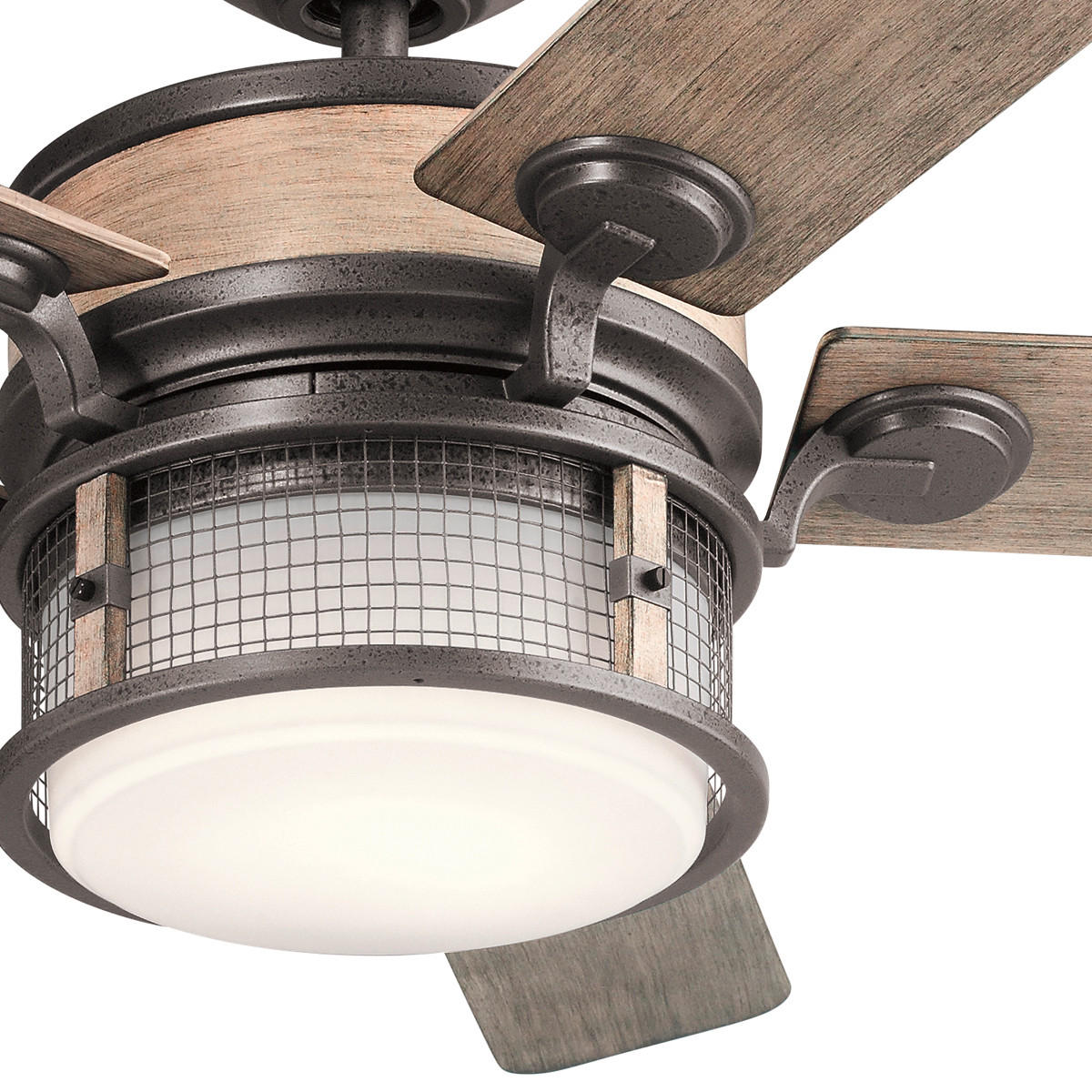 STROPNI VENTILATOR  Elstead Ahrendale /1116 lm/3000 K// - sivorjava, Basics, kovina/umetna masa (152/42cm)