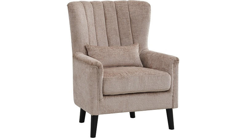 FÅTÖLJ i trä, textil beige  - beige/svart, Design, trä/textil (76/103/85cm) - Best Price
