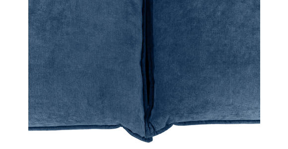 ECKSOFA in Webstoff Blau  - Blau/Schwarz, Design, Textil/Metall (338/165cm) - Hom`in