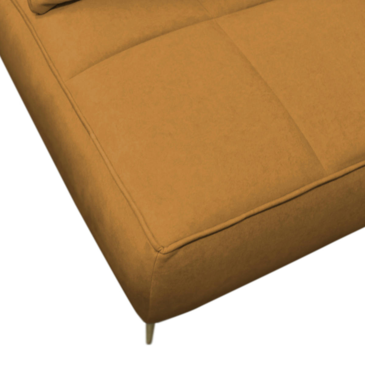 SCHLAFSOFA in Velours Rostfarben  - Rostfarben/Goldfarben, Design, Textil/Metall (200/90/97cm) - MID.YOU