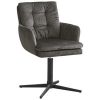 STOLICA SA RUKONASLONOM  siva, crna       - siva/crna, Dizajnerski, metal/tekstil (60/88/67cm) - Novel