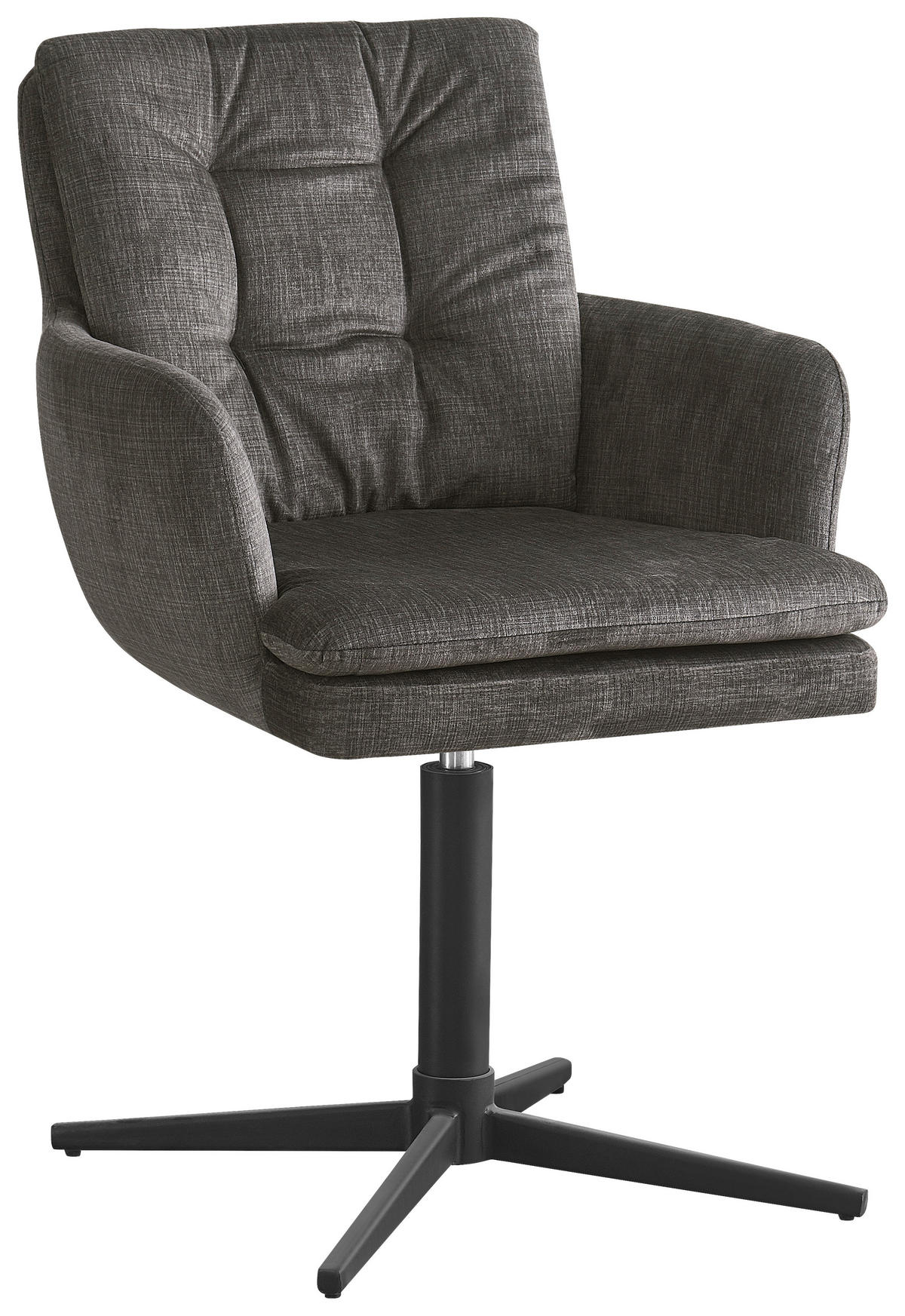 STOLICA SA RUKONASLONOM  siva, crna       - siva/crna, Dizajnerski, metal/tekstil (60/88/67cm) - Novel