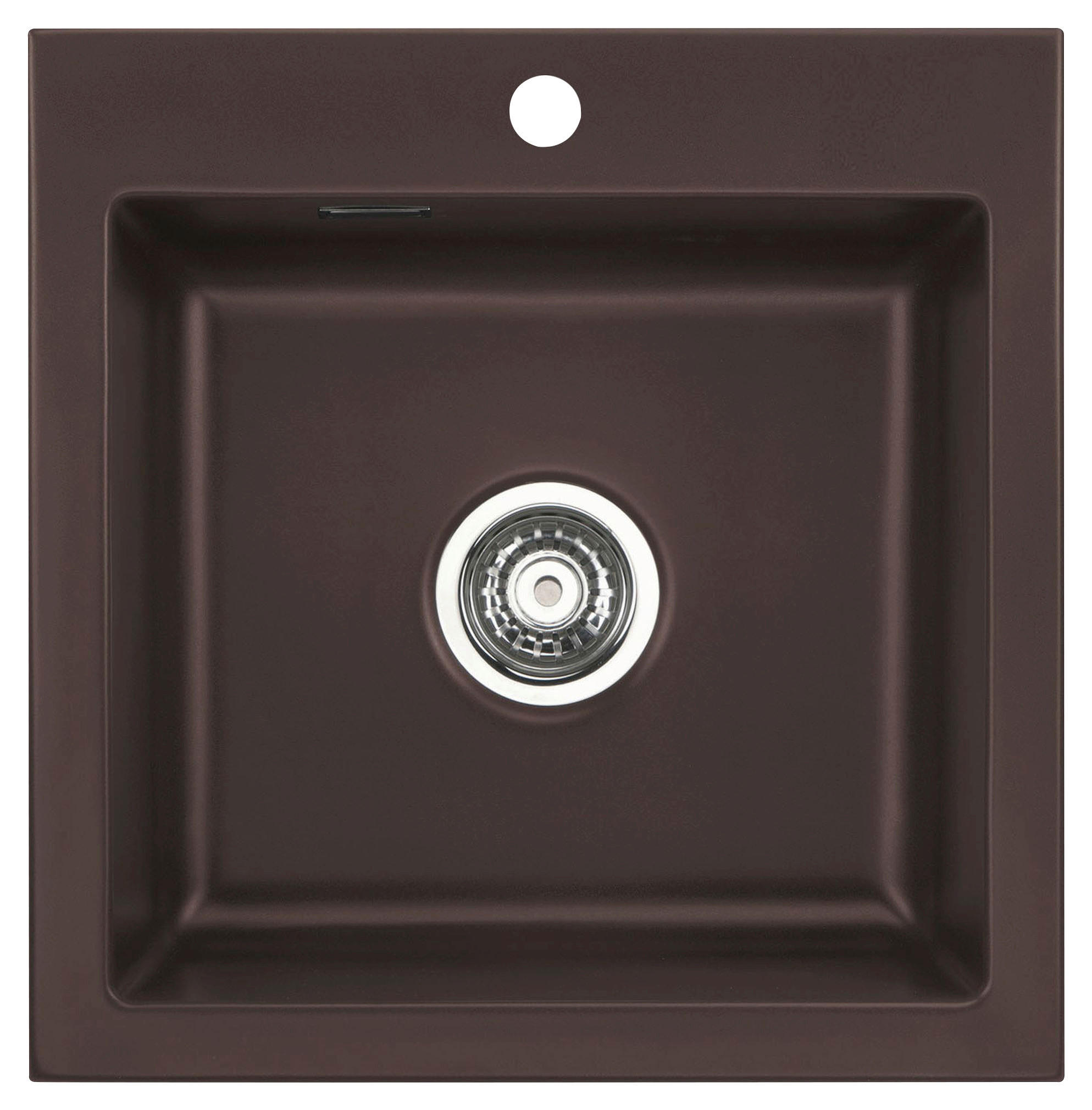 SPÜLE Mera 51 / 50010165  - Braun, Basics, Keramik (51/51/20cm) - Systemceram