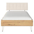 BETT 120/200 cm  in Eiche Artisan  - Champagner/Eiche Artisan, Design, Holzwerkstoff/Textil (120/200cm) - Carryhome