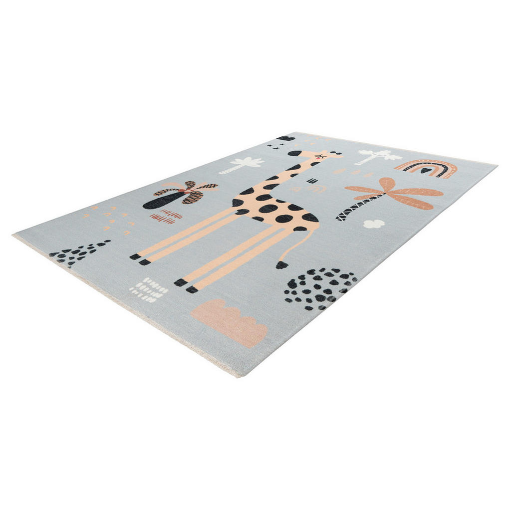 Thumbnail - Obsession Kinderteppich, Mehrfarbig, Textil, Giraffe, rechteckig, 115x170 cm, Oeko-Tex® Standard 100, waschbar, rutschfe...