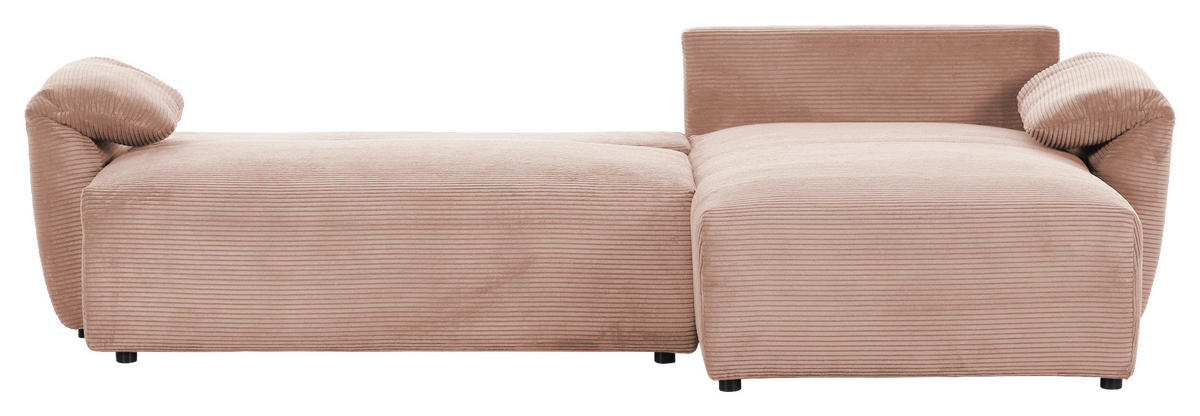 SAROKKANAPÉ textil fáradt rózsaszín  - fáradt rózsaszín/fekete, Konventionell, műanyag/textil (266/180cm) - MID.YOU