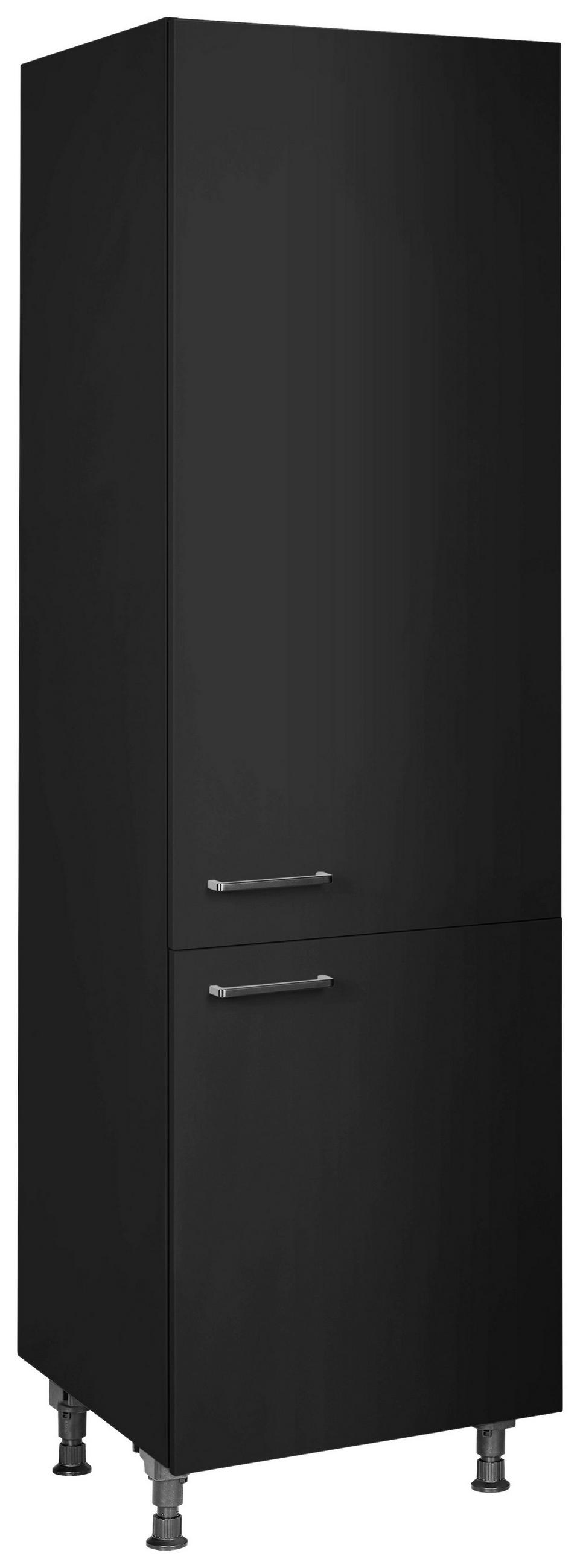 GESCHIRRSCHRANK 60/216,6/58 cm  in Schwarz  - Edelstahlfarben/Schwarz, MODERN, Holzwerkstoff/Metall (60/216,6/58cm) - Nobilia
