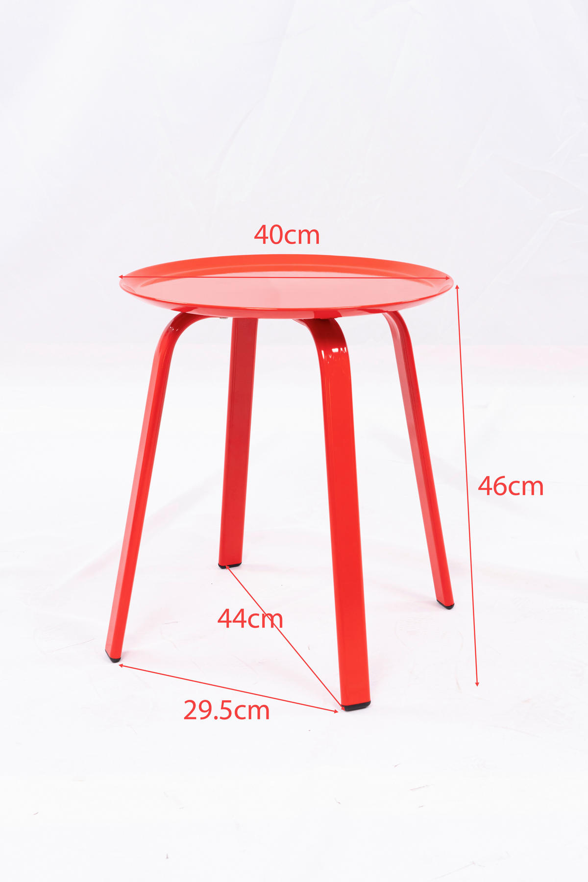 POMOĆNI STOLIĆ crvena  metal   - crvena, Design, metal (40/40/46cm) - Ambia Garden