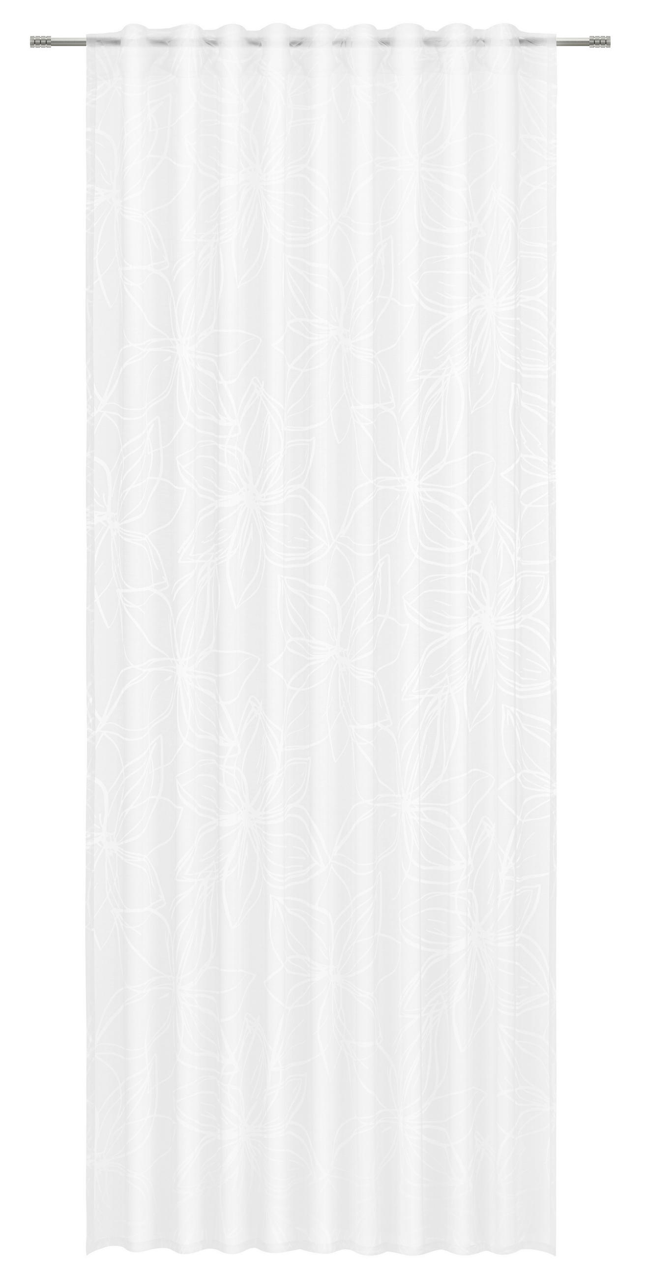 FERTIGVORHANG halbtransparent  - Weiß, KONVENTIONELL, Textil (140/245cm) - Esposa