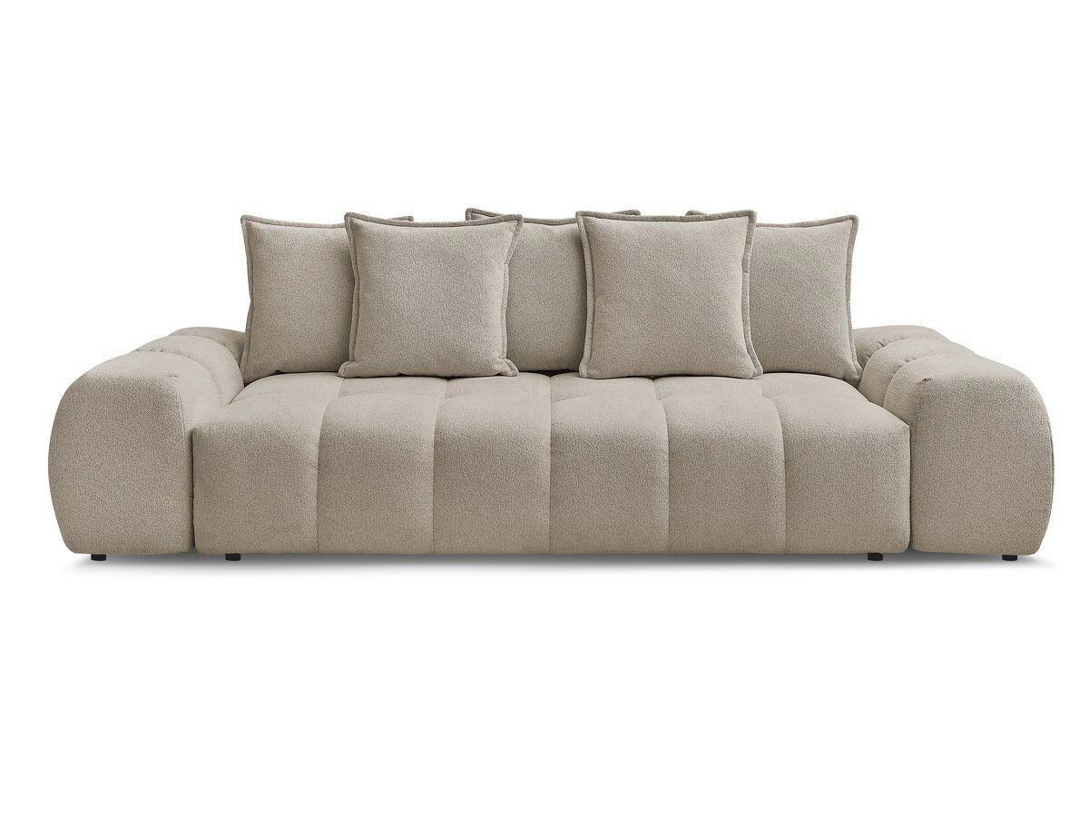 3-SITZER-SOFA EVEREST Flachgewebe Taupe  - Taupe/Schwarz, MODERN, Kunststoff/Textil (278/90/115cm)